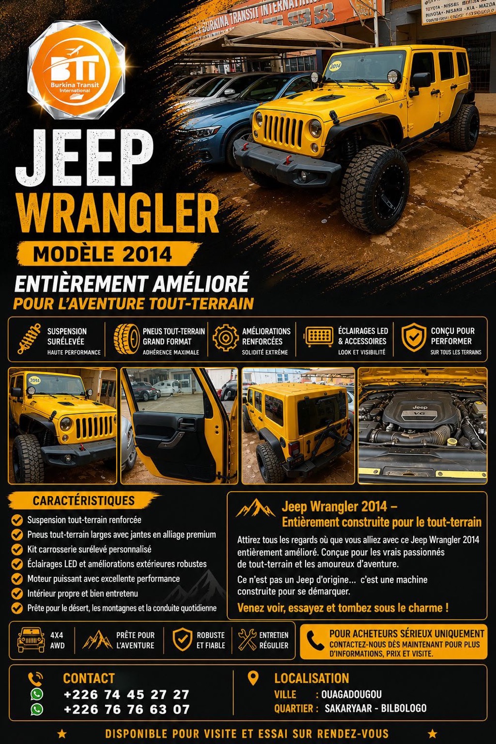 Jeep Wrangler 4 portes 2014