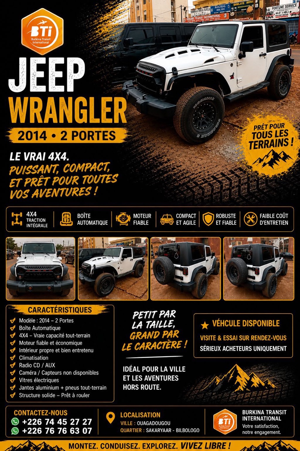 Jeep Wrangler 2 portes 2014